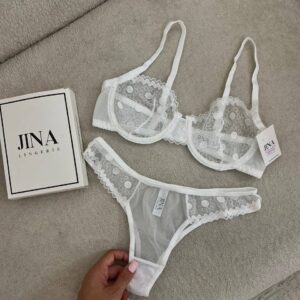 ست شورت و سوتین سفید ژینا (Jina) 1